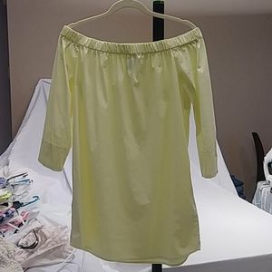 Forever 21 Soft Yellow Off The Shoulder Dress
